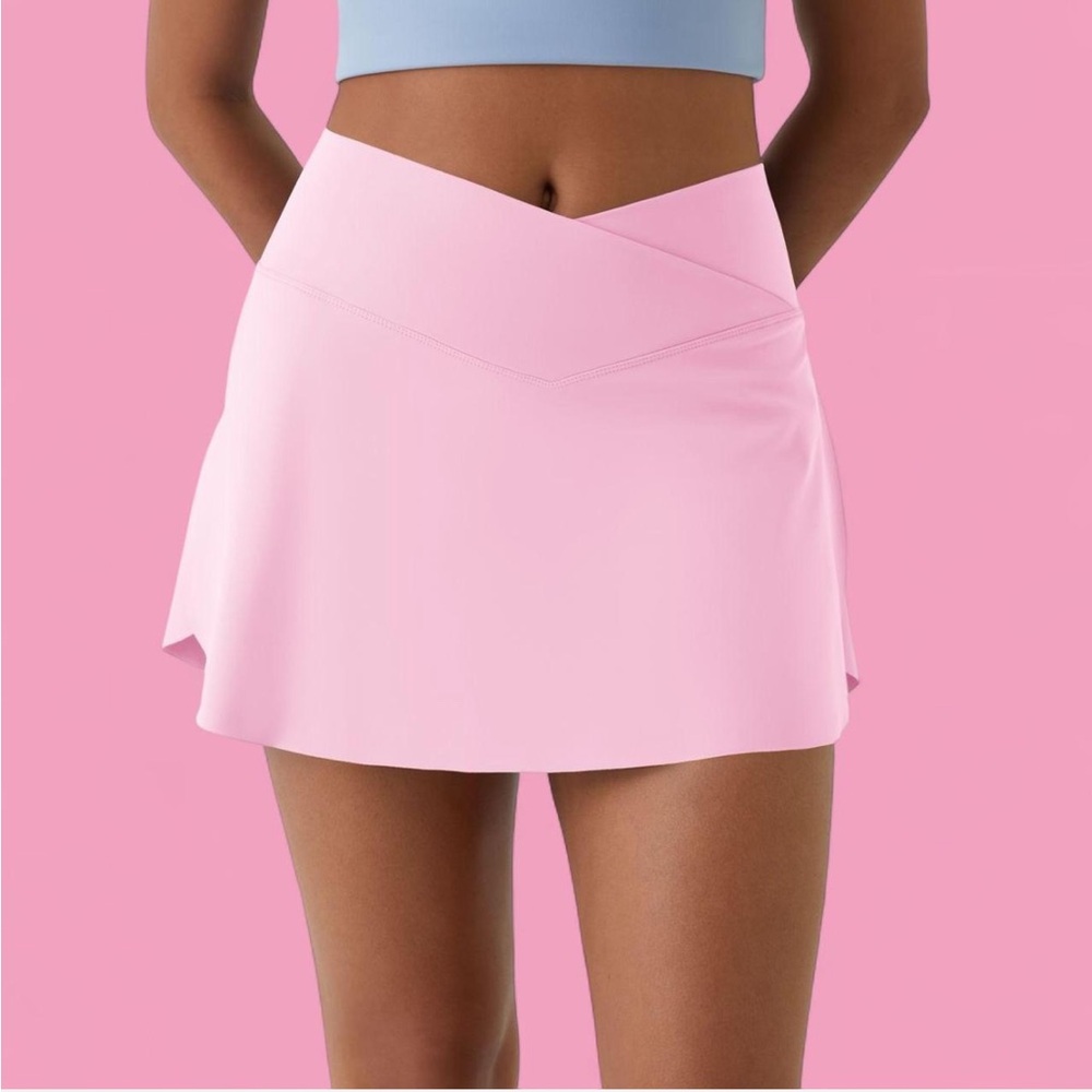 Pink Women's Skirt with shorts size xs s
